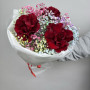 Букет из французских роз и гипсофилы — вид 2